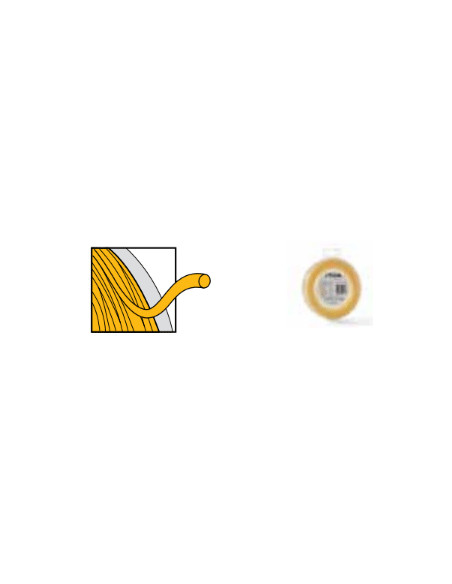 TRIMMERTRÅD 15 m, Ø 2,0mm, RUND (yellow)