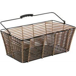 "Cykelkorg bak ""bast"" sv/brun"