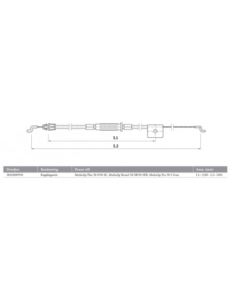 DRIVE CABLE BI.CI.DI MCS50 PRO HANDLE