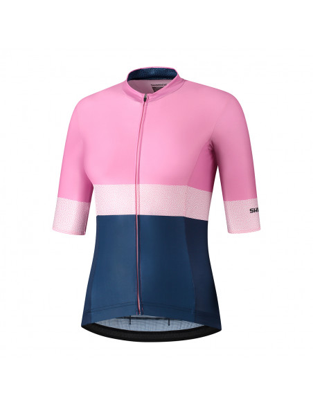 Tröja dam Yuri kort ärm rosa/ navy (Small)