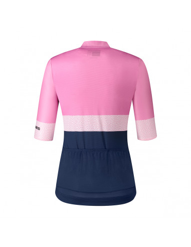 Tröja dam Yuri kort ärm rosa/ navy (Small)