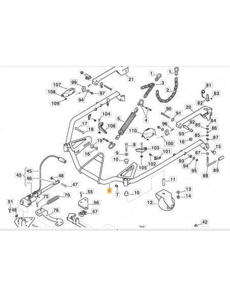 DECK FRAME TUBE 110/125 QF
