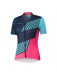 Tröja Sagami m dragkedja dam SS navy blå XL