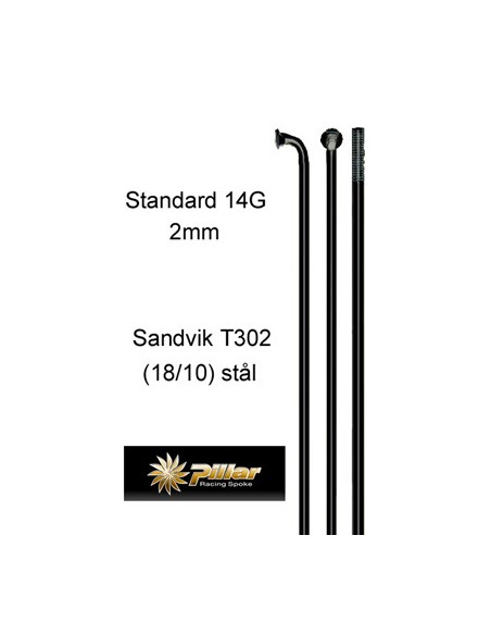 Eker STD 2mm Svart 14G Längd 290mm