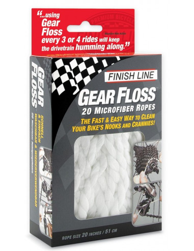 Renssnöre kassett Finish Line Gear Floss microfiber - rengöring av kassett