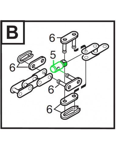 STEERING WHEEL CHAIN CONNECTION PIN FM Repl Mat 1134-3565-01