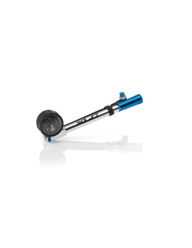 XLC Fork/Shock pump PU-H03 HighAir Pro 28 bar/400 psi Silver/Blue