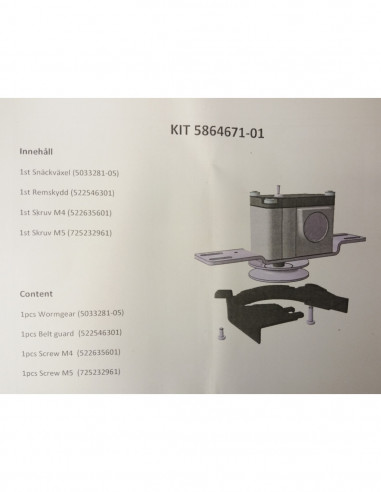 SNÄCKVÄXEL KIT INK PLAST SKYDD
