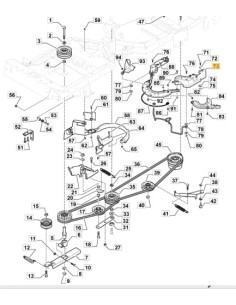 REAR BLK LEFT ISO BELT PROT. PFM 4WD35,86