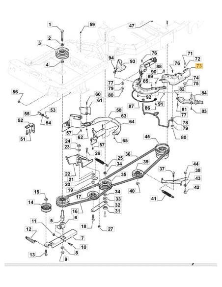 REAR BLK LEFT ISO BELT PROT. PFM 4WD35,86