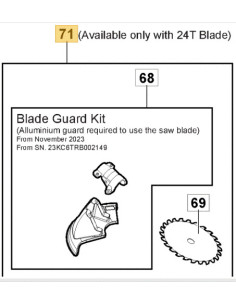 SÅGBLAD 24T+SKYDD Ø 228/25,4, 1,8mm