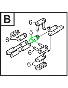STEERING CHAIN CONNECTION PIN FM Repl Mat 137510324/0 2